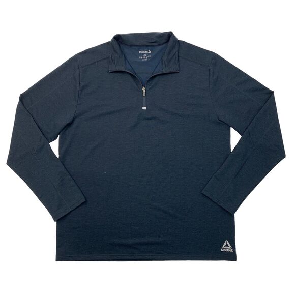 Reebok Crossfit Shirt Mens XL Extra Large Charcoal 1/4 Zip Pullover Activewear - Picture 1 of 10